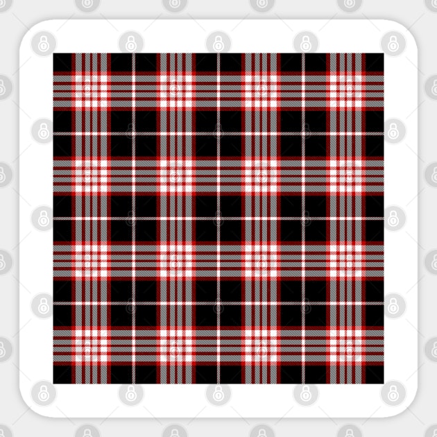 Red and Black Buffalo Tartan Plaid Pattern Sticker by teezeedy